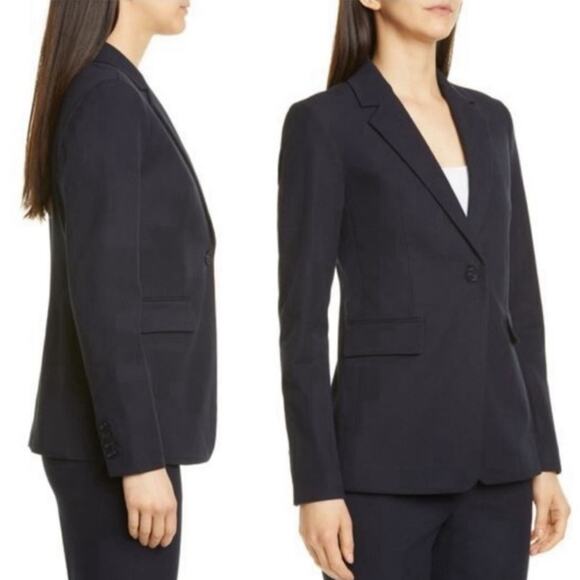 Nordstrom Signature One Button Blazer in Navy Night Size XS - NWT